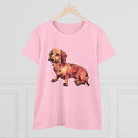 Dachshund 'Simone' Women's Midweight Cotton Tee