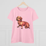 Dachshund 'Simone' Women's Midweight Cotton Tee