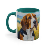 American English Coonhound - Accent - Ceramic Coffee Mug, 11oz