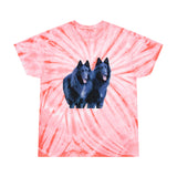 Belgian Shepherds  --  Unisex Cotton Tie-Dye Tee, Cyclone