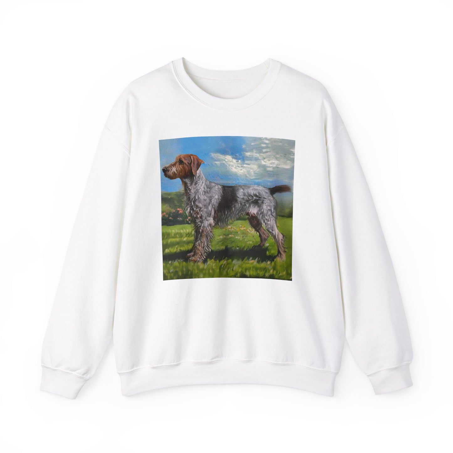 Wirehaired Pointing Griffon Unisex 50/50  Crewneck Sweatshirt