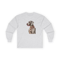 Weimaraner 'Rocky' Unisex Cotton Long Sleeve Tee