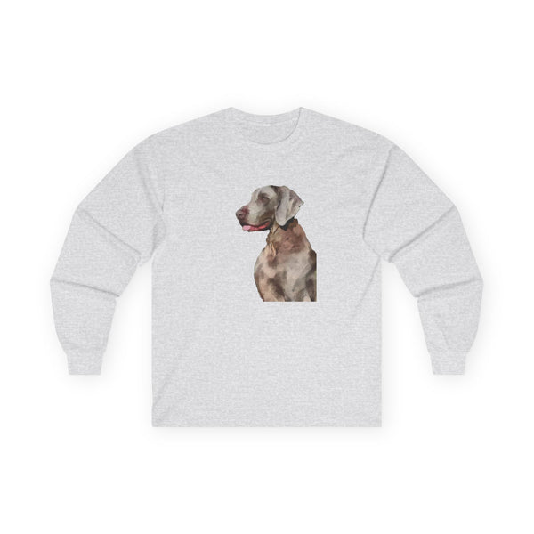 Weimaraner 'Rocky' Unisex Cotton Long Sleeve Tee