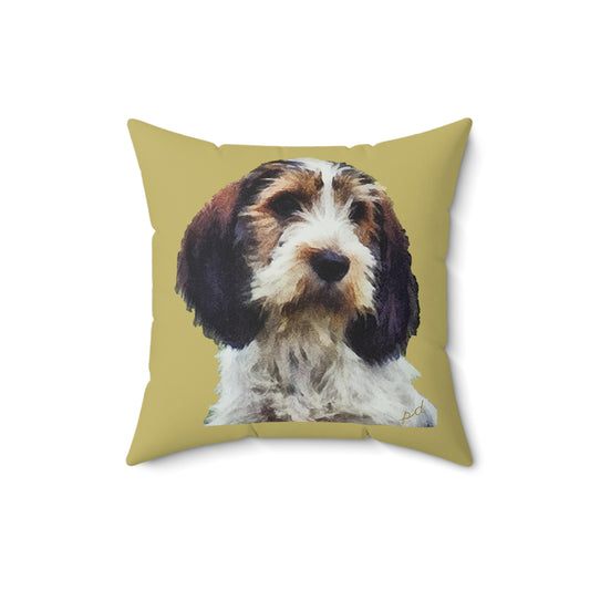Petit Basset Griffon Vendéen Spun Polyester Throw Pillow