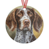 German Wirehaired Pointer Metal Ornaments