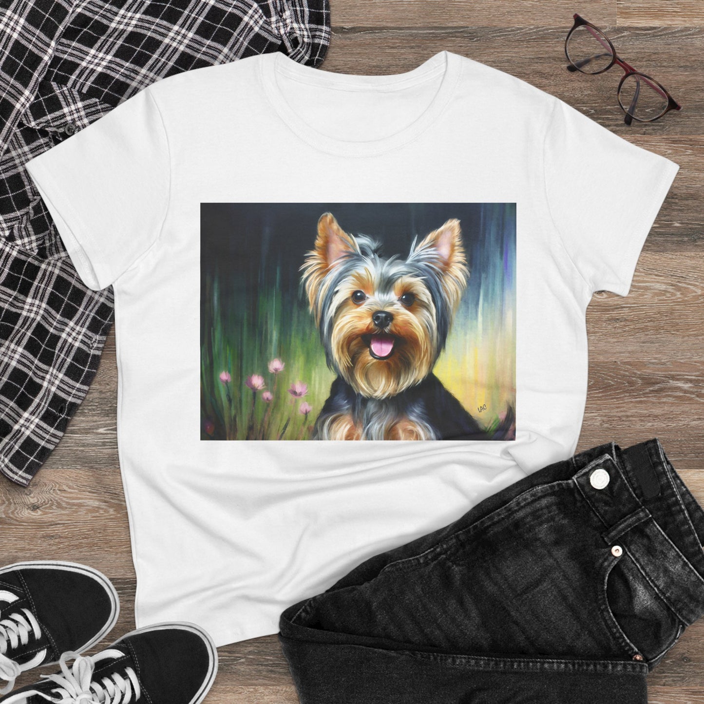 Yorkie #3 Women's Midweight Cotton Tee
