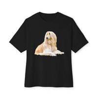 Afghan Hound Unisex Oversized RIngspun Cotton Boxy T-Shirt