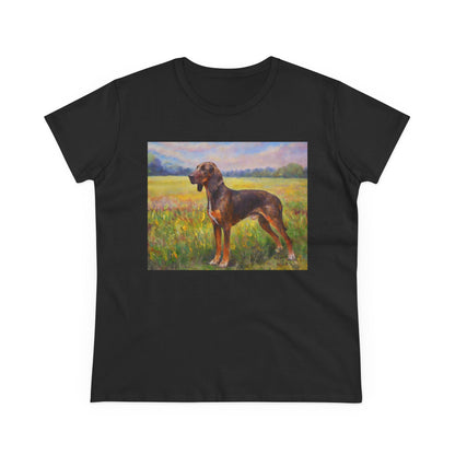 Plott Hound Women's Midweight Cotton Tee