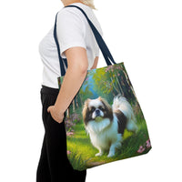 Japanese Chin Polyester Tote Bag (AOP)