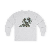 Weimaraner 'Greyson' Unisex Cotton Long Sleeve Tee