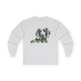 Weimaraner 'Greyson' Unisex Cotton Long Sleeve Tee