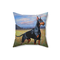 Doberman Pinscher #1  --  Spun Polyester Throw Pillow