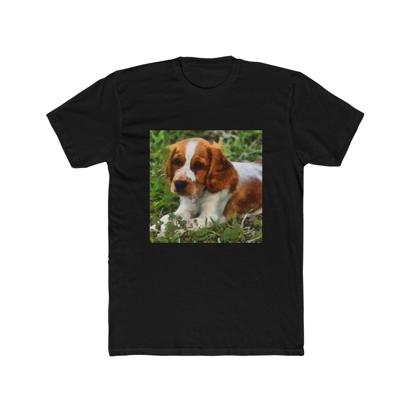Welsh Springer Spaniel Men's Fitted Cotton Crew Tee