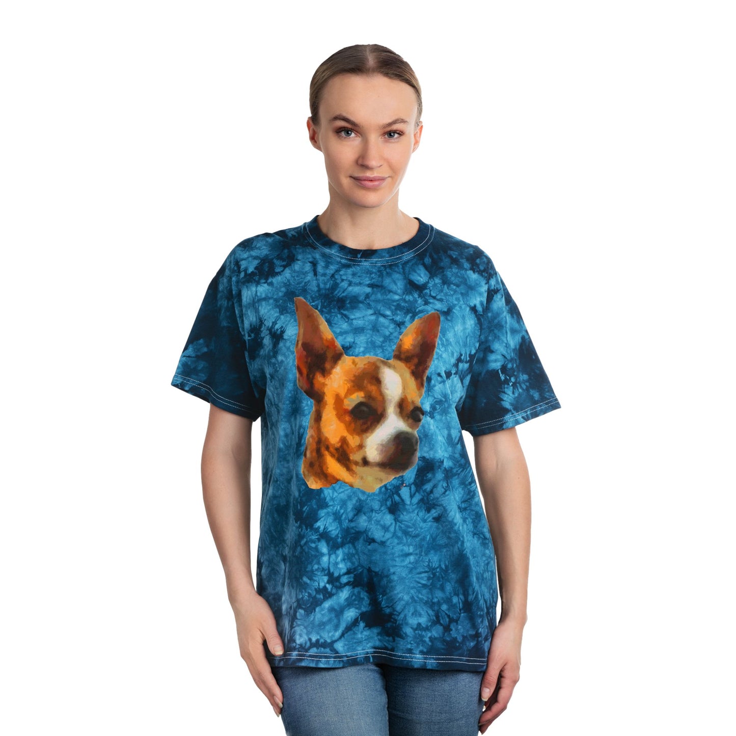 Chihuahua 'Paco' Tie-Dye Tee, Crystal