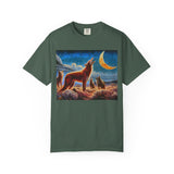 Coyotes under Moonlight Unisex Relaxed Fit Garment-Dyed T-shirt
