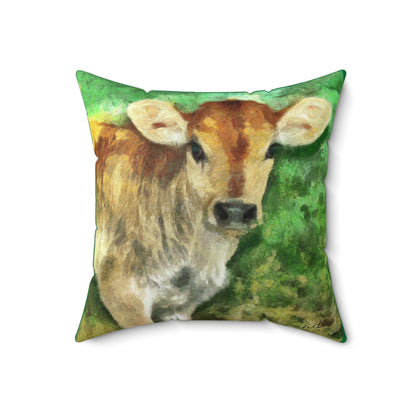 Jersey Calf Spun Polyester Throw Pillow