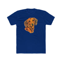 Dachshund #1 Men's Fitted Cotton Crew Tee
