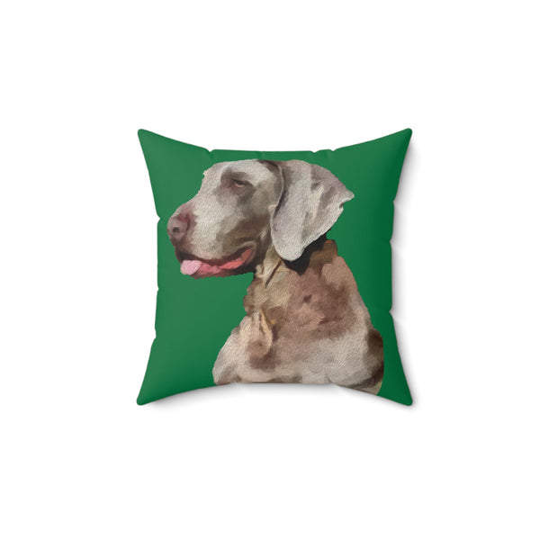 Weimaraner 'Rocky' Spun Polyester Throw Pillow