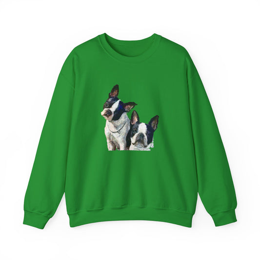 Boston Terriers 'Skipper & Dee Dee' Unisex Crewneck Sweatshirt