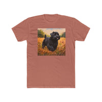 Black Russian Terrier - Men's Fitted Cotton Crew Tee