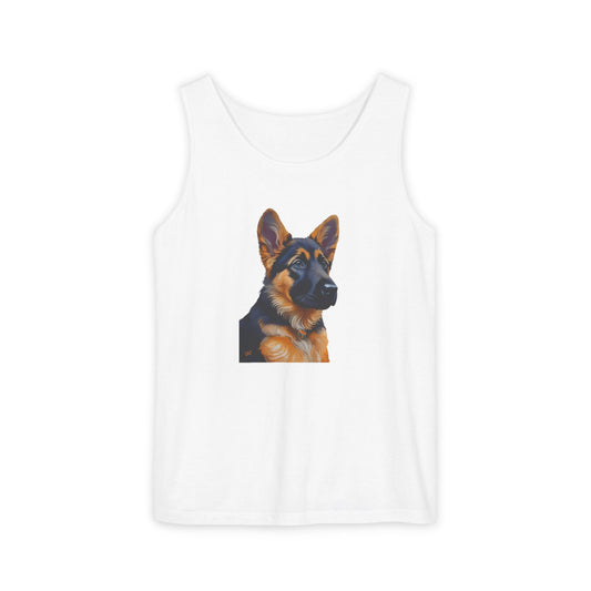 German Shepherd Puppy Unisex Relaxed Fit Tank Top
