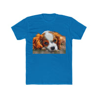 Cavalier King Charles Spaniel Puppy - Men's Fitted Cotton Crew Tee