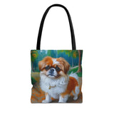 Pekingese Polyester Tote Bag (AOP)