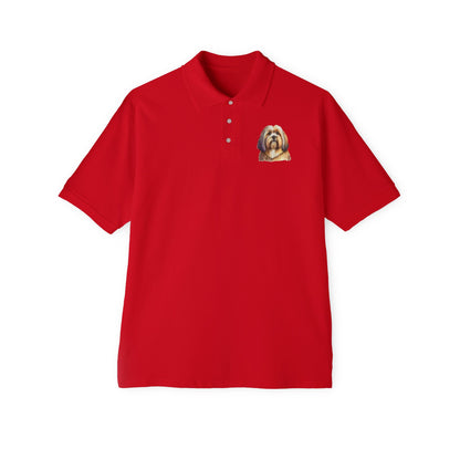 Lhasa Apso Men's Luxurious Piqué Polo Shirt