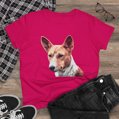Basenji Women's Midweight Cotton Tee - A Whisper of Comfort