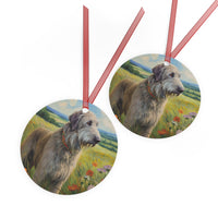 Irish Wolfhound Metal Ornaments