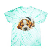 English Foxhound 'Sasha' Unisex Cotton Tie-Dye Tee, Cyclone