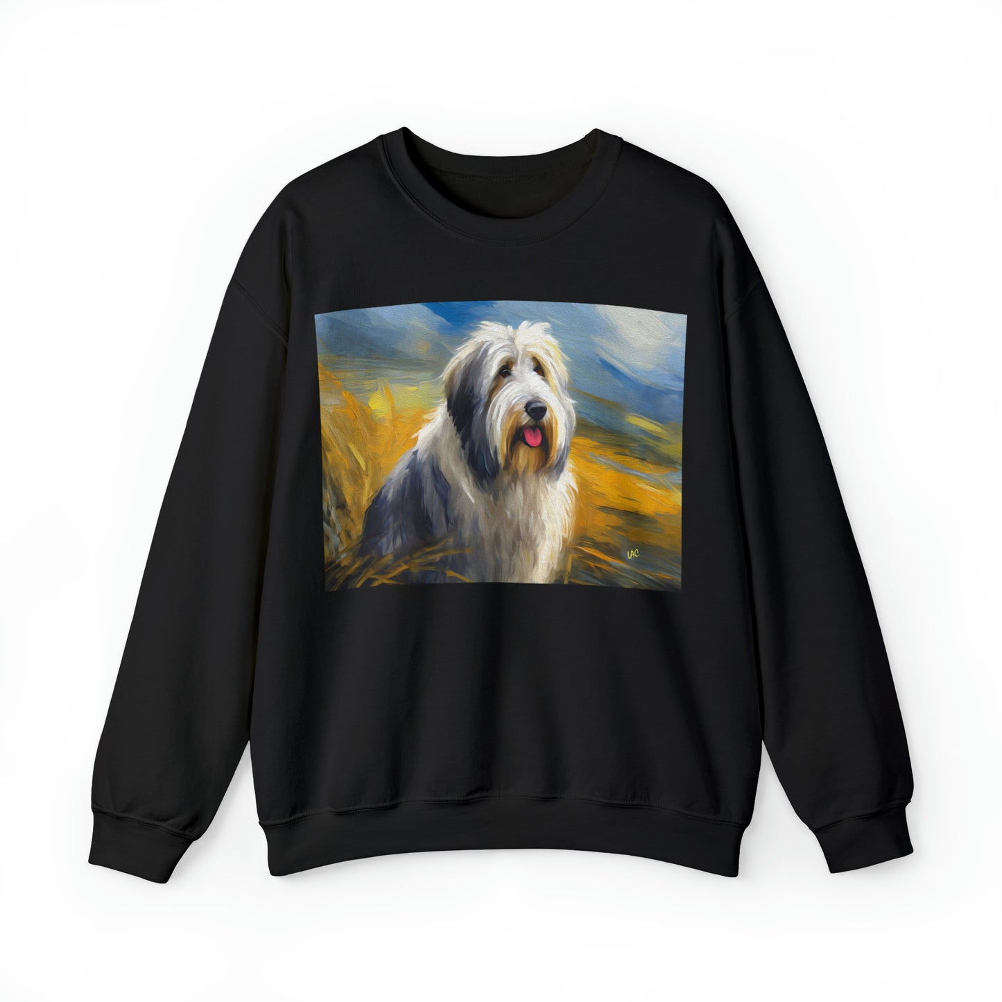 Elegant Old English Sheepdog 50/50 Crewneck Sweatshirt