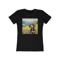 Black & Tan Coonhound Women's Slim Fitted Ringspun Cotton Tee