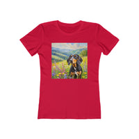 Black & Tan Coonhound Women's Slim Fitted Ringspun Cotton Tee