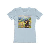 Black & Tan Coonhound Women's Slim Fitted Ringspun Cotton Tee