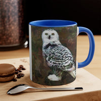 Snowy White Owl Accent Coffee Mug, 11oz