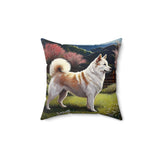 Kishu Ken - Spun Polyester Throw Pillow