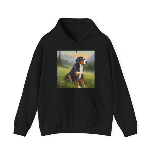 Greater Swiss Mountain Dog Unisex 50/50 Hooded Sweatshirt