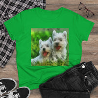 Westies - West Highland Terriers Women's Midweight Cotton Tee