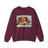 Shetland Sheepdog 'Sleepy Sheltie' Unisex 50/50 Crewneck Sweatshirt