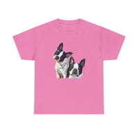 Boston Terriers 'Skipper & Dee Dee' Unisex Heavy Cotton Tee