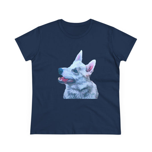 Norwegian Buhund Women's Midweight Cotton Tee
