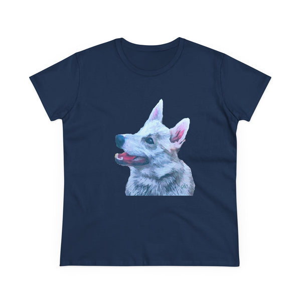 Norwegian Buhund Women's Midweight Cotton Tee