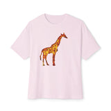 Giraffe Unisex Oversized Ringspun Cotton Boxy T-Shirt