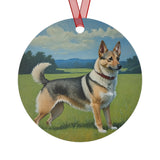 Swedish Vallhund  - Christmas Tree Metal Ornament