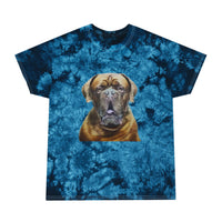 Dogue de Bordeaux Unisex Tie-Dye Cotton Tee, Crystal