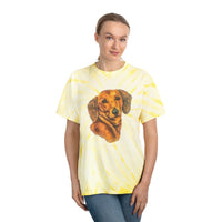 Dachshund 'Doxie 1' Unisex Cotton Tie-Dye Tee, Cyclone