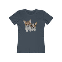 Welsh Corgi 'Cousins' Women's Slim Fit T-Shirt