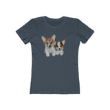 Welsh Corgi 'Cousins' Women's Slim Fit T-Shirt