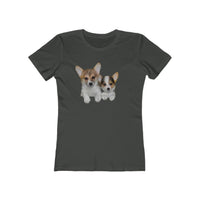 Welsh Corgi 'Cousins' Women's Slim Fit T-Shirt
